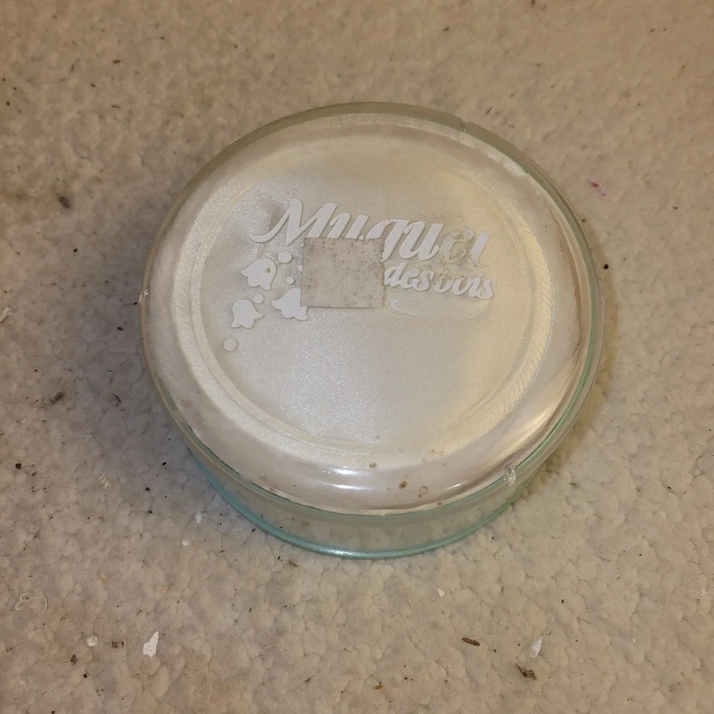 Vintage Coty‎ Muguet des Bois Dusting Powder 4 oz w/ Puff 1970s Sealed Partial